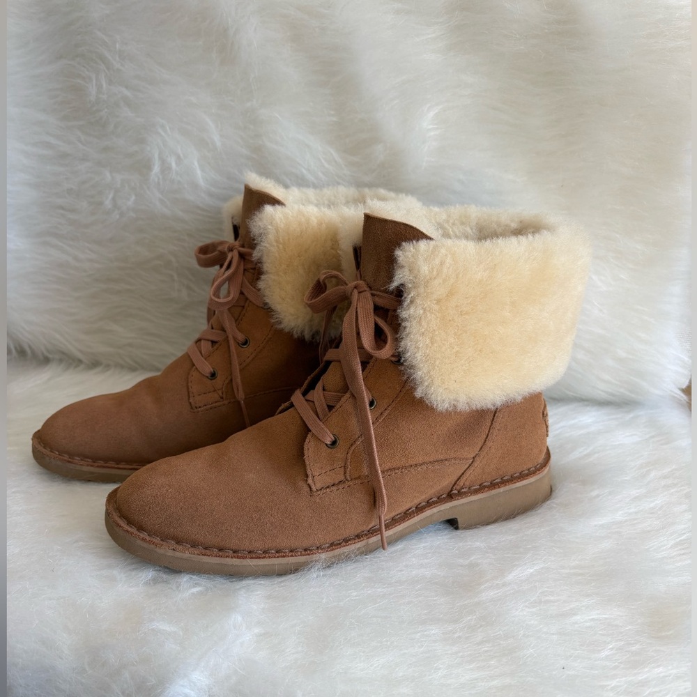 UGG WEYLYN SHEARLING BOOTS 8 EUC